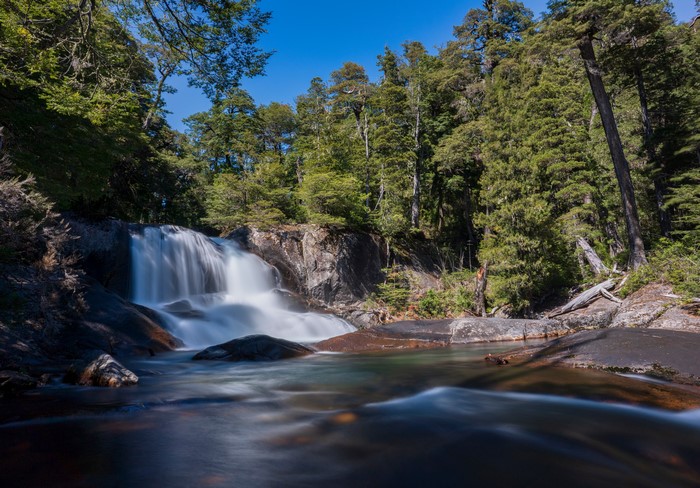 Waterfall in Lago Frey, Patagonia, Argentina