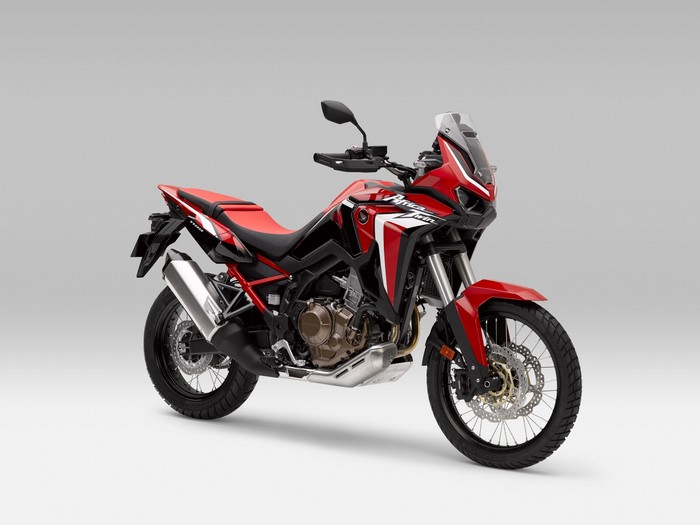 Red Honda CRF 1000 D Africa Twin motorcycle