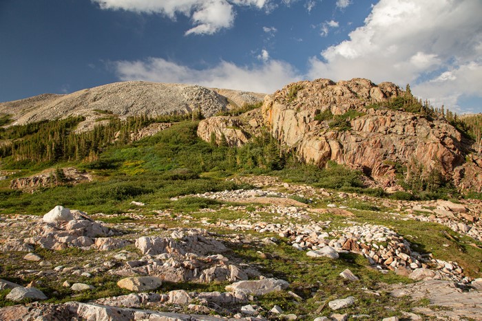 Mountains and rocky terrain in Medicine Bow-Routt National Forest