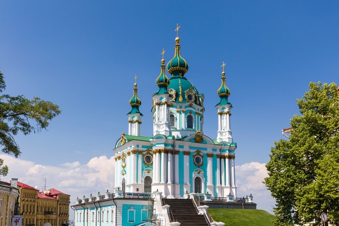 St. Andrew's Church in Kiev, Ukraine