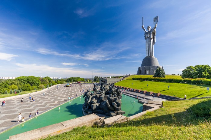 Mother Homeland Monument in Kyiv, Ukraine