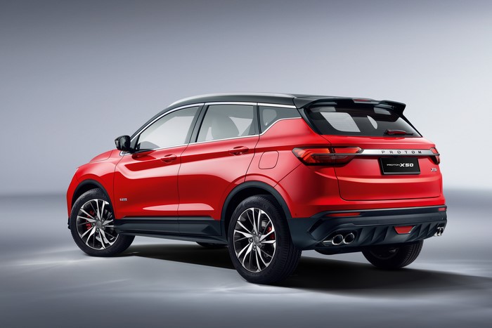 Red Proton X50 Crossover Car