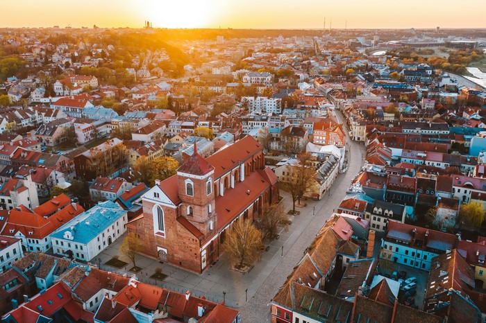 Kaunas Old Town at Sunrise, Lithuania