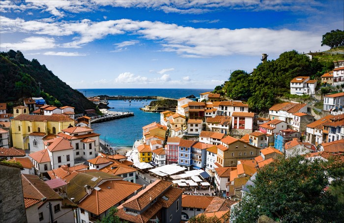 Cudillero, Asturias, Spain: Coastal Town with Bay and Houses