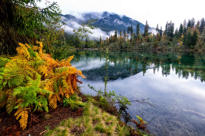 Autumn at Crestasee Lake, Switzerland
