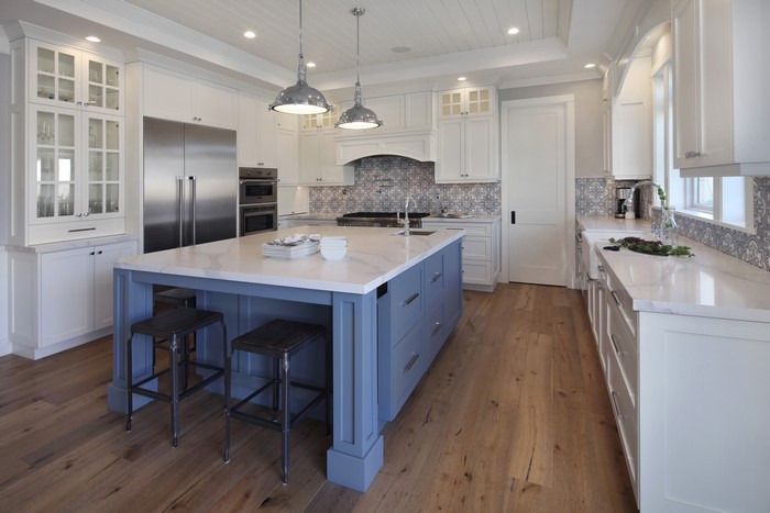 Modern Kitchen with Island and Pendant Lights
