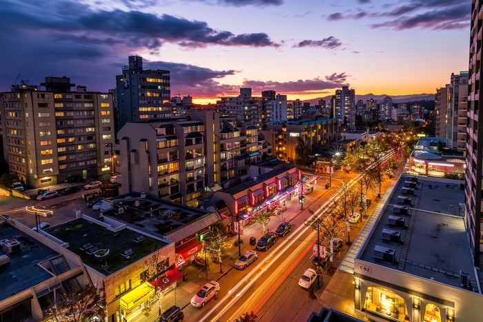 Vancouver Street at Dusk