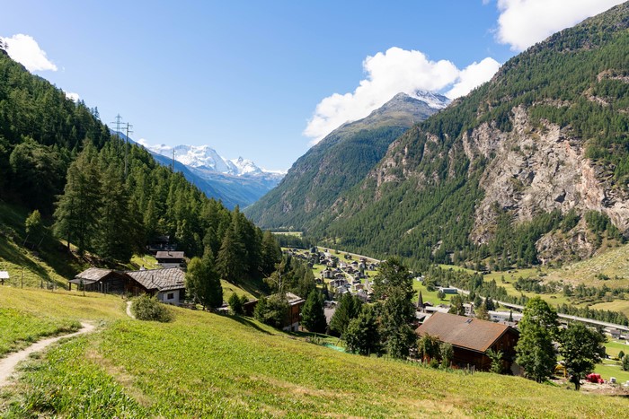 Village of Randa in the Swiss Alps