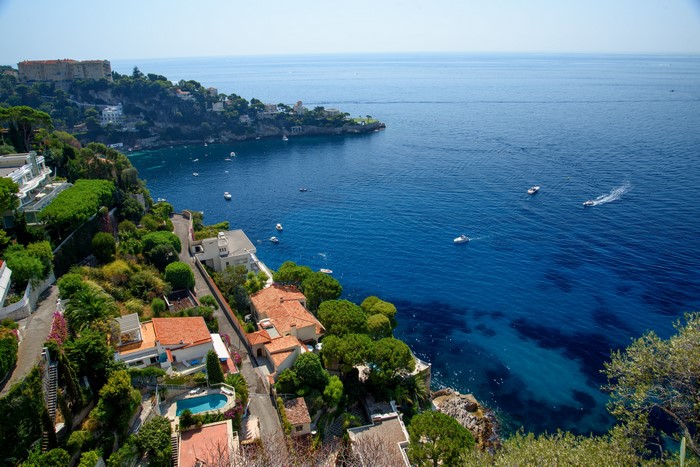 4K Cap-d'ail, Provence, France Coastline with Boats