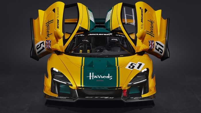 4K McLaren Senna GTR LM Harrods Coupe with Opened Doors