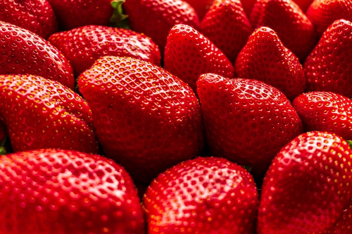 Close-up of fresh red strawberries