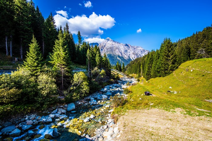 4K Scenic Alps Mountains in Switzerland