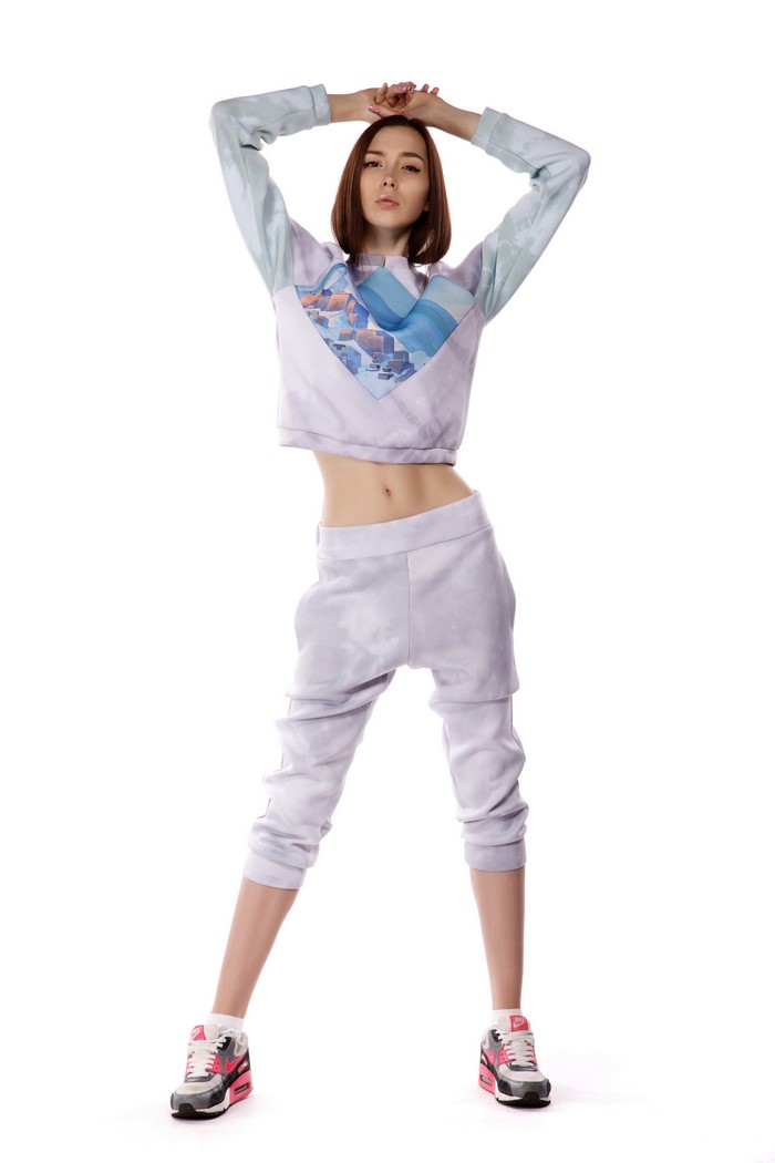 Model Maria posing in athletic wear