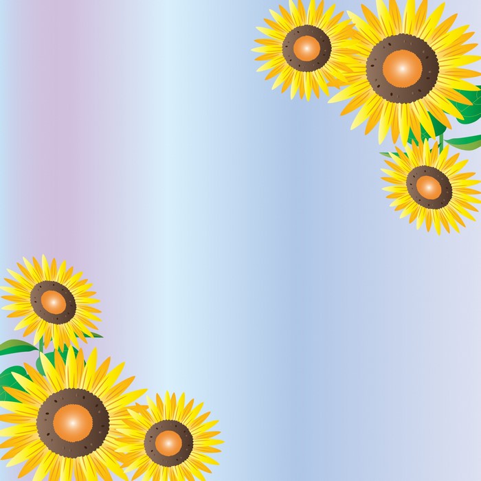 Sunflowers Greeting Card Template