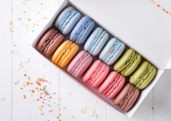 Box of Multicolor Macarons