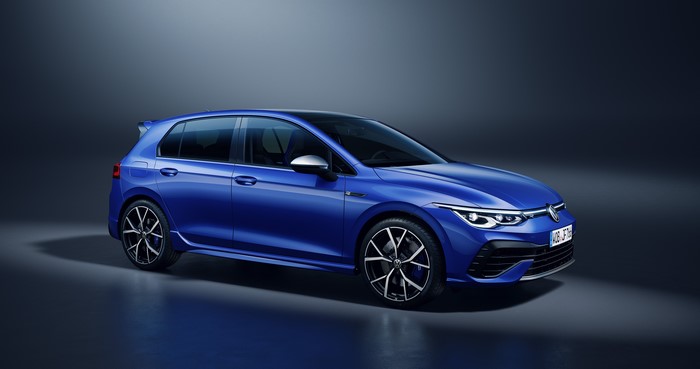 Blue Volkswagen Golf R 2020