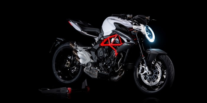 MV Agusta Brutale 800 motorcycle on black background
