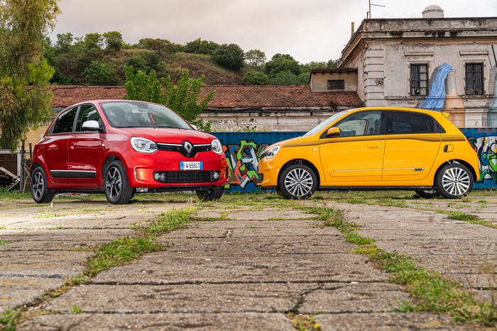 Two Renault Twingo cars