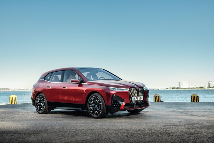 Red BMW iX Sport Crossover
