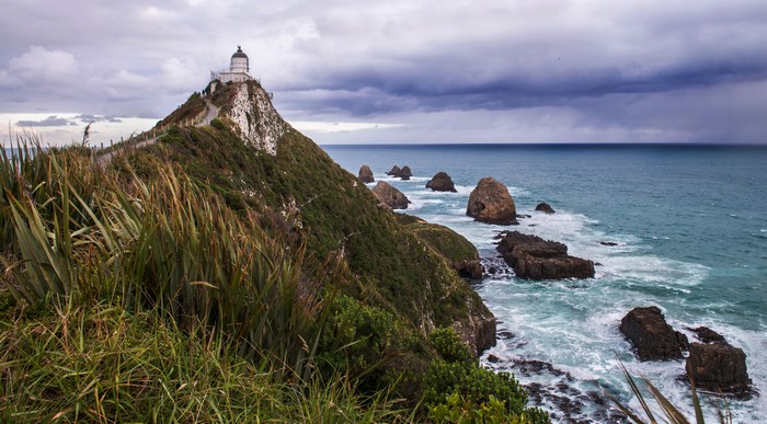 Nugget Point Lighthouse, New Zealand Coastline