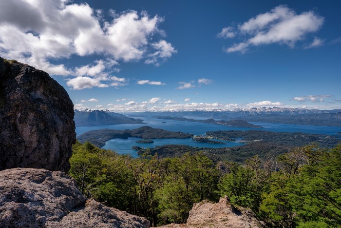 Patagonia Nahuel Huapi Lake Argentina Mountains Lake Sky Clouds