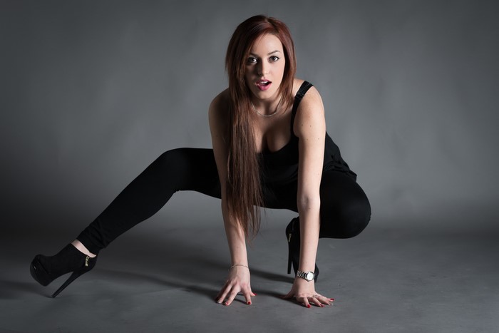 Samanta in a dynamic pose
