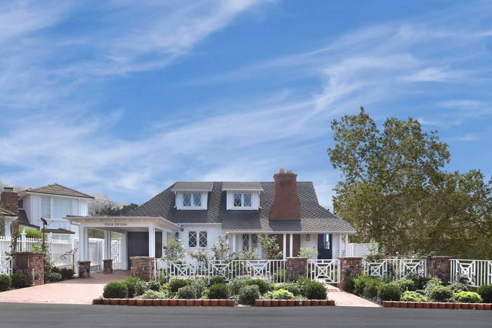 White House with Carport in Laguna Beach, California