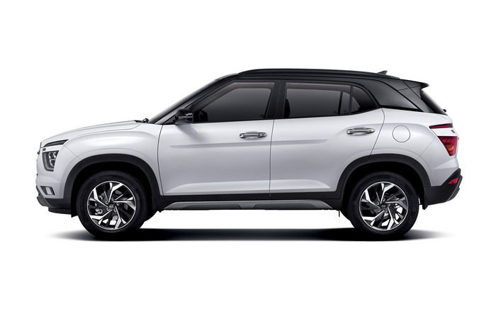 White Hyundai Creta Crossover on White Background