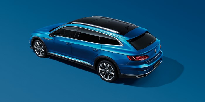 Blue Volkswagen CC Shooting Brake 380 TSI Estate Car
