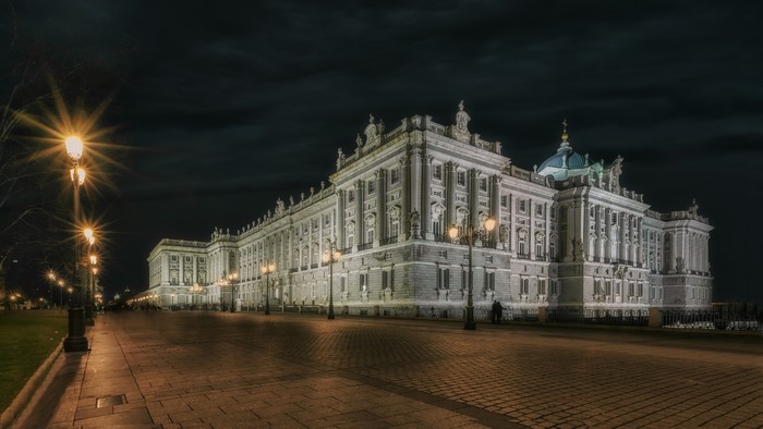 Palacio Real in Madrid at Night