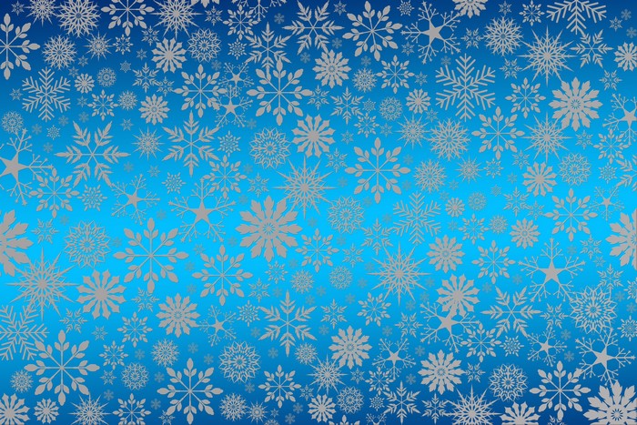 Snowflakes on a blue gradient background