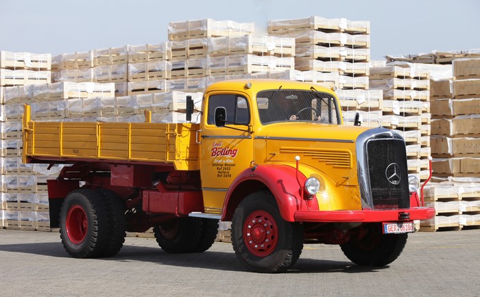 Yellow Mercedes-Benz Truck