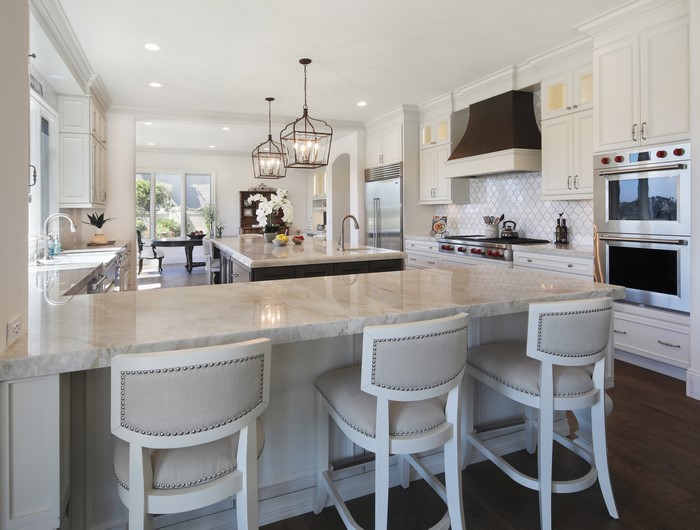 Kitchen Interior Design with Island and Dining Area