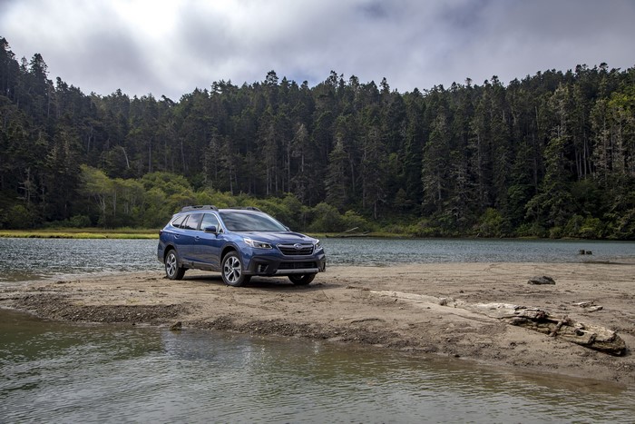 Blue 2020 Subaru Outback Touring Crossover