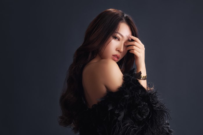 4K Portrait of Asian Woman with Brown Hair