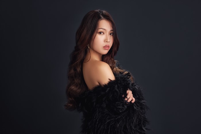 Asian woman with brown hair
