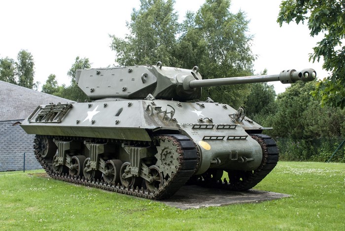 M10 Wolverine Tank Monument in Bastogne, Belgium