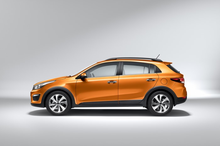 Orange Kia Crossover Car Side View