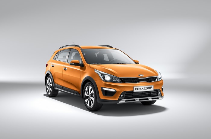 Orange Kia Rio X-Line Crossover