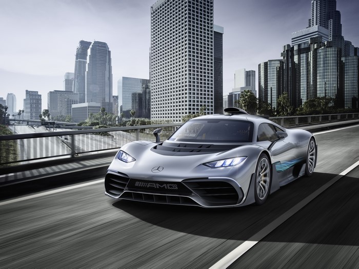 4K Mercedes-Benz AMG Project ONE Silver Car Motion
