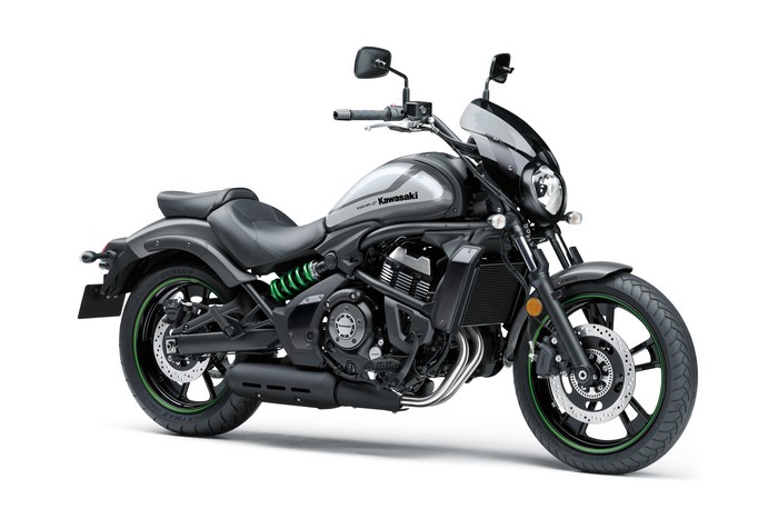 Kawasaki Vulcan S motorcycle on white background