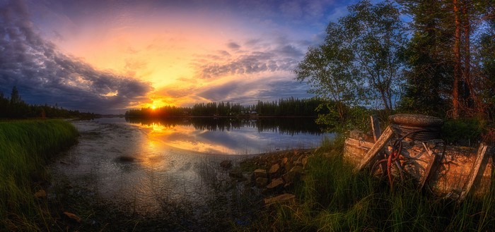 4K Kuusamo Finland River Sunset
