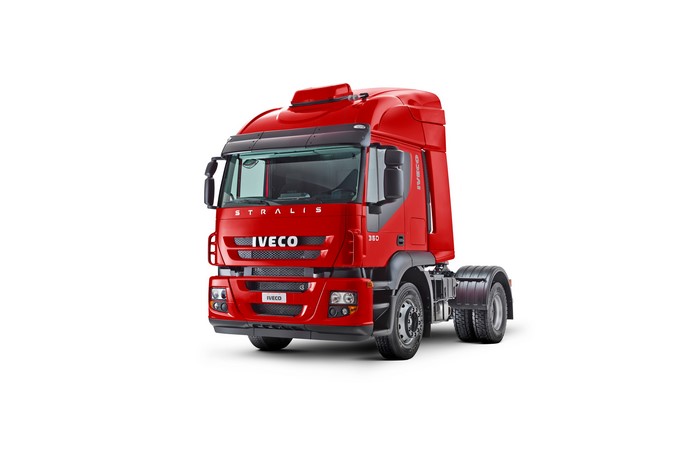 Red IVECO Stralis 4K Truck