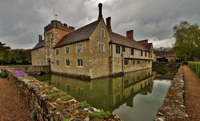 Ightham Mote, England, Stone House with Moat