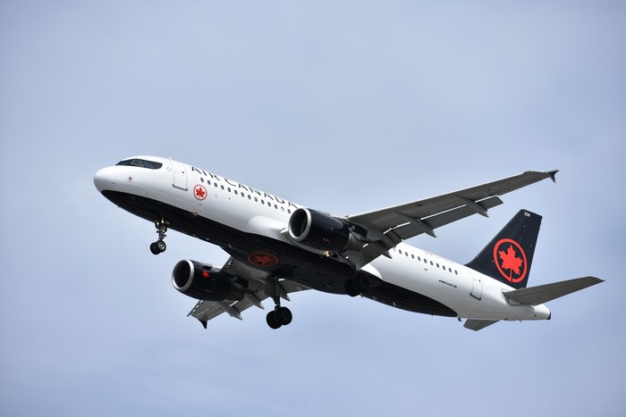 Air Canada Airbus A320 airplane in flight