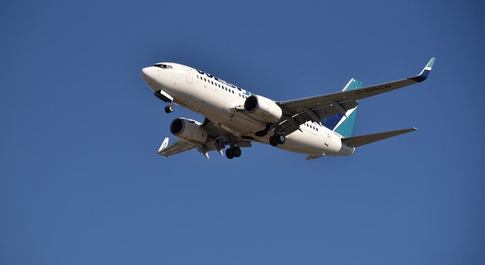 WestJet Boeing 737-700 Airplane Landing