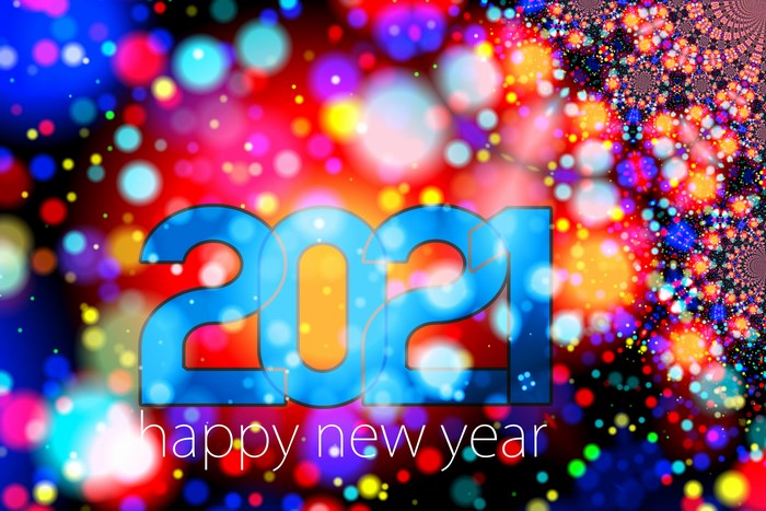 2021 Happy New Year Bokeh Lights