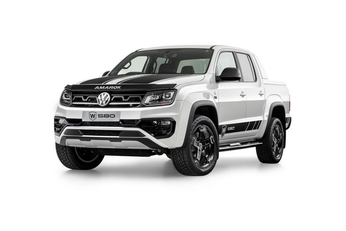 4K White Volkswagen Amarok W580 Pickup Truck