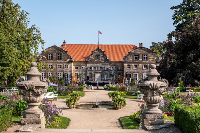 Palace Garden with Fountain and Urns, Blankenburg (Harz), Germany