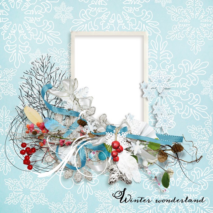 Winter Wonderland Snowflakes and Christmas Decoration